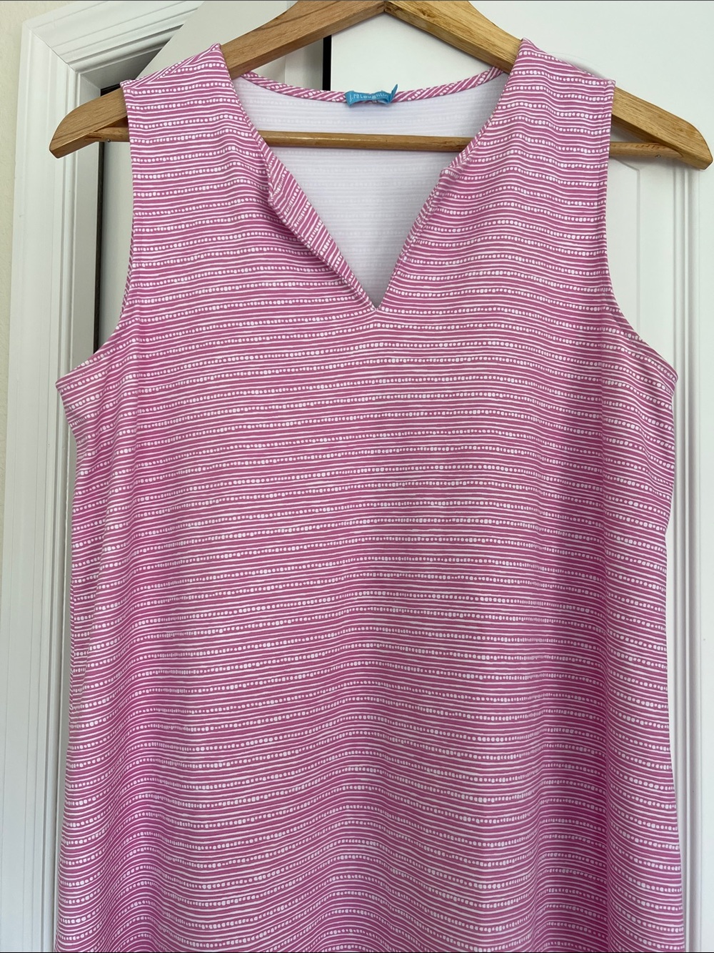 J. McLaughlin Pink Striped Sleeveless Shift Dress